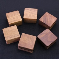 Boîte à bijoux en bois gravée exquise, avec logo personnalisé, pour boutons de manchette, pince à cravate, coffret assorti, coffret cadeau pour demande en mariage