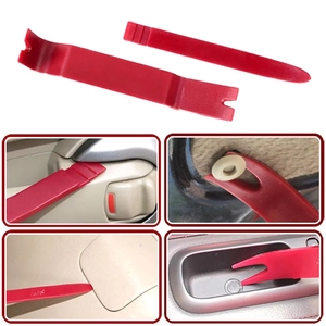 Kit de 7 outils de démontage pour panneaux de tableau de bord, garnitures de portières et autoradios de voiture – Outils de réparation en plastique rigide - Product Image 2