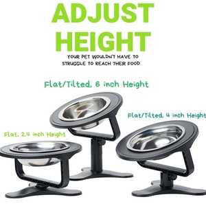 קערות אוכל מוגבהות ידידותיות לסביבה ומותאמות אישית עם תמיכה בהאכלה לחתולים וכלבים קטנים/בינוניים - Product Image 2