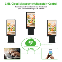Pantalla LCD Triple para Exteriores de 3x55 Pulgadas, Impermeable IP65, Gráficos Animados Digitales para Menús de Restaurantes de Comida Rápida Drive-Thru