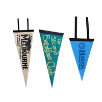 Drapeau triangulaire personnalisé en sublimation en gros, bannière, fanion, haute qualité, promotionnel, fait à la main, polyester, imperméable, durable