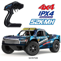 Voiture télécommandée 1/16 Brushless 4 roues motrices, modèle réduit haute vitesse 2.4GHz 4CH avec télécommande et câble USB