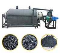 Four de carbonisation rotatif continu de qualité industrielle Lerford, sans fumée, taux de carbonisation élevé, capacité de 300-500 kg/h, 5,5 kW