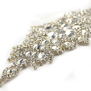 New Fashion Rhinestone Custom Make Applique Iron em Patches Glitter WRA-180 - Product Image 4