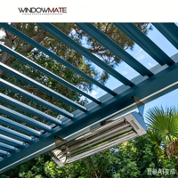 Store banne solaire OEM ODM haute résistance pour extérieur, design moderne, ventilation de façade, pare-soleil décoratif, imperméable, léger et durable