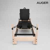 Machine de Pilates Reformer Commerciale en Bois d'Érable avec Plateforme de Saut et Boîte d'Assise pour Studio Professionnel et Salle de Sport