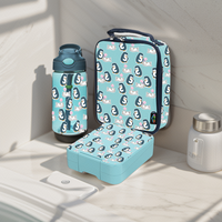 Sac à déjeuner Oumego, bouteille d'eau, boîte à déjeuner bento pour enfants, Babi Pinchos Para Lonchera, récipient alimentaire pour enfants, ensemble de boîtes à déjeuner bento