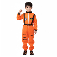 Combinaison d'astronaute pour enfants unisexe personnalisée Dram Party, col en simili cuir, fermeture éclair sur le devant, confortable et respirante