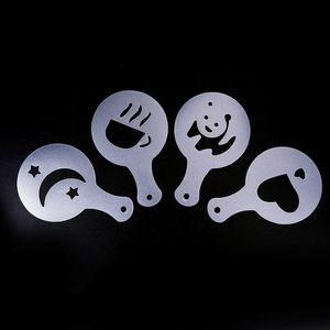 Pochoirs à café en plastique blancs, 16 pièces, épaissis, pour motifs de dessin et impression fantaisie, et pour la création de motifs floraux en mousse de café - Product Image 5