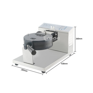 Peralatan makanan jalanan, mesin pembuat wafel Digital berputar besi wafel Amerika lapisan tidak lengket komersial harga - Product Image 4