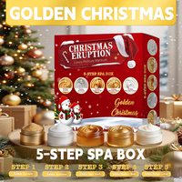 Kit de Pédicure Luxe Doré Noël Effet Bulles 5 Étapes – Soin Festif pour les Pieds, Fournitures de Salon de Manucure, Vente en Gros, Personnalisation ODM