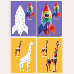 <span class=keywords><strong>Puzzle</strong></span> 3D pour enfants, peinture, collages géométriques, animaux, voitures, jouets éducatifs pour enfants, garçons et filles - Product Image 4