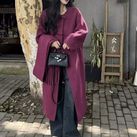 Nouvelle Écharpe d'Hiver 2025 Longue, Épaisse et Imperméable pour Femme, Style Chinois Antique, en Cachemire Double Face, Fermeture Simple Boutonnage