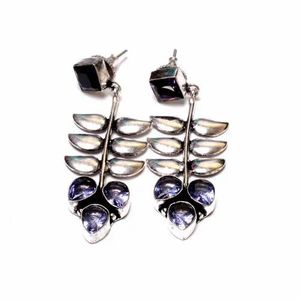 Boho Oxidized Silver <b>Earrings</b> | Indian Antique Jewelry | OEM/ODM Wholesale Womens <b>Earring</b> Supplier - Product Image 1