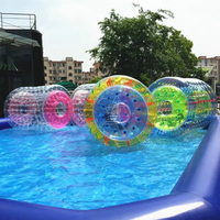 Rouleau de cylindre de boule de Zorb clair gonflable de flottement pour le plaisir de jeu d'eau