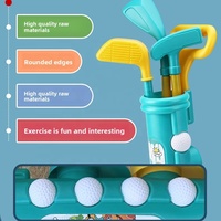 Clubs de golf pour enfants FDFIT, pour l'intérieur et l'extérieur, jeu interactif parent-enfant, simulation de fitness, jouet sportif, emballage en sac en filet