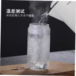 Transparent Glass Drink <b>Cup</b> With Straw Reusable For Coffee Cola Homemade Beverages Travel Use First Class Quality - Product Image 5
