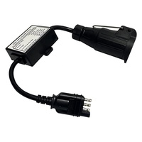 Adaptateur de connecteur de remorque USA 4 broches plates vers prise de remorque européenne 13 broches, convertisseur de câblage de circuit d'éclairage de remorque