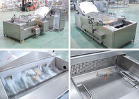 Ligne de production de blanchiment automatique de viandes et fruits de mer, machine à blanchir les pattes de poulet, les crevettes, les calamars, ligne de congélation IQF et d'emballage