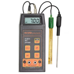 เครื่องวัดค่า pH/mV/.C แบบพกพา รุ่น HI8915 ของ Hanna Instruments พร้อมช่องสัญญาณบันทึกข้อมูลและการชดเชยอุณหภูมิอัตโนมัติ - Product Image 2