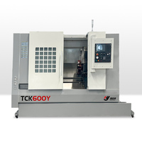 Tour CNC 3 axes TCK600SY fraiseuse de tournage horizontale haute performance broche intégrée pour l'usinage à usage intensif