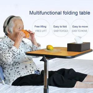 Simple Lift Folding Laptop Table Movable Bedside Desk for Home Study for Rehabilitation Therapy Supplies Supplies - Product Image 6