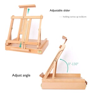 Chevalet de peinture et de dessin pliable <span class=keywords><strong>en</strong></span> <span class=keywords><strong>bois</strong></span> pour enfants, <span class=keywords><strong>table</strong></span> de bureau d'école réglable, fournitures artistiques professionnelles W&K EW05B - Product Image 5