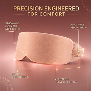 Ice Silk Breathable <b>Sleep</b> Mask Soft 3D Contoured <b>Light</b> Blocking Eye Cover Travel Nap Night Rest Blindfold for Women Men - Product Image 4