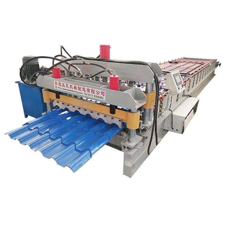 Making Building Material wand panel metall dach Corrugated Tile Roll Forming Machine For Sale
