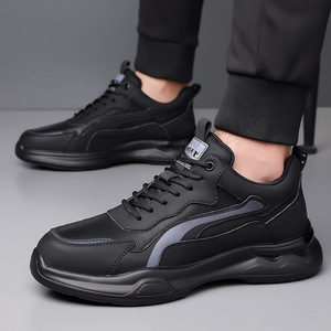 Men's Casual Loafers Soft Leather Low <b>Heel</b> Rubber Sole Fashionable Driving Shoes Leisure Wearable Comfortable Slip On Shoes - Product Image 2