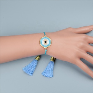 Moyamiya 2020 venta al por mayor Miyuki pulsera <span class=keywords><strong>de</strong></span> <span class=keywords><strong>mal</strong></span> <span class=keywords><strong>de</strong></span> <span class=keywords><strong>ojo</strong></span> con colorido borla <span class=keywords><strong>de</strong></span> moda accesorios <span class=keywords><strong>de</strong></span> la pulsera <span class=keywords><strong>de</strong></span> las mujeres - Product Image 5
