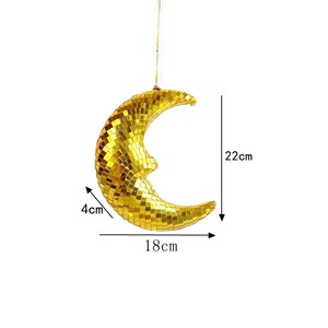 Nuevo diseño Festival regalo fiesta decoraciones accesorios vidrio reflectante al por mayor adornos bolas de Navidad Disco <span class=keywords><strong>Luna</strong></span> - Product Image 2