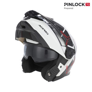 Casco Modulare Bitter Rider Graphic Nero Pronto per Pinlock, Casco da Moto - Product Image 1