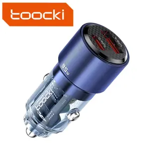 Toocki High Quality 95W Car Fast Charger Charging USB Type C Fast Charger For PD Charger Car Adapter