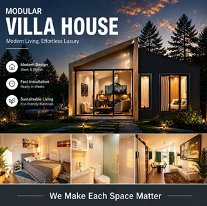UVO Luxus Modulares Containerhaus Vorgefertigte Villa mit Satteldach Stahlrahmen Resort <span class=keywords><strong>Hotel</strong></span> Glamping-Hütte mit CE ISO für AU US - Product Image 1