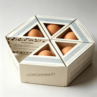 Nouvelles boîtes à œufs en carton ondulé personnalisées populaires avec insert, emballage d'œufs en carton rainuré, papier couché sur mesure
