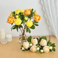 Hete Aanbieding 2-koppige Pioenroos Zijden Kunstbloemen Realistisch Elegant Huis Bruiloft Bloemdecoratie Kunstmatige Pioenroos Bloemstukken