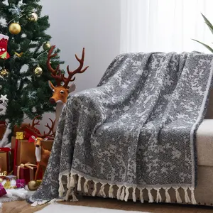 Sofà caldo del letto del regalo dello strato della coperta della lana della compagnia aerea di lusso di stile americano caldo