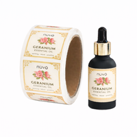 Étiquettes pour flacons d'huiles essentielles, brillantes, imperméables, emballage carré pour diffuseur d'aromathérapie et produits de soin de la peau, impression personnalisée
