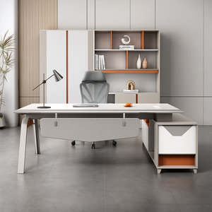Meubles de bureau modernes de luxe au meilleur prix, bureau de direction en forme de L en bois, bureaux de direction - Product Image 4