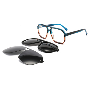 Thời trang Hot Bán Acetate khung tac ống kính phân cực UV400 màu xanh clip trên unisex Kính mát - Product Image 5