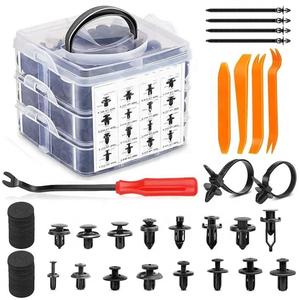 675PCS Assortiment Clips Rivet Kit Car Body Clip Kit Avec Open Pry Panel Dash Radio Installer Porte Garniture Removal Tool - Product Image 1