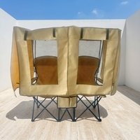 Fauteuil de camping double portable avec auvent pour adultes, idéal pour pique-nique, barbecue et plage
