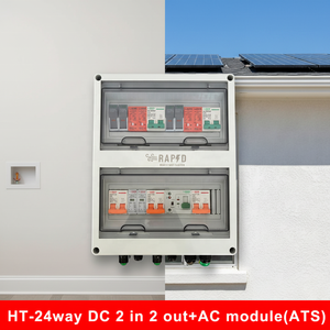 Boîtier de contrôle photovoltaïque extérieur étanche 24 voies avec commutation automatique double alimentation pour boîtier de combinaison solaire 2 entrées 2 sorties H24-2- - Product Image 4