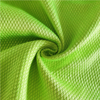 100% polyester microfibre écailles de poisson tissu tissu séchage rapide teint uni pour robe et serviette Use-250gsm technique tricotée