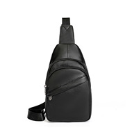 Sac de Poitrine Homme en Cuir Véritable, Bandoulière, Nouveau Style 2026, Grande Capacité, Petit Sac Frontal Minimaliste en Cuir Souple