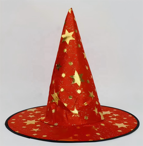 Chapeau de Sorcière d'Halloween avec Étoile d'Or Chapeaux de Fête pour Adultes Accessoires de Costume d'Halloween Costume de Cosplay Décoré de Fête Sorcière - Product Image 4