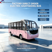 Autobús Eléctrico Profesional de Lujo para 14 Pasajeros, Moderno, para Transporte Turístico, Velocidad de 45 km/h, Autonomía de 80-100 KM