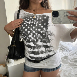 เสื้อยืดคอกลมพิมพ์ลายขนาดใหญ่สำหรับผู้หญิง เสื้อแขนสั้นทรงหลวมลำลองสำหรับฤดูร้อน - Product Image 4