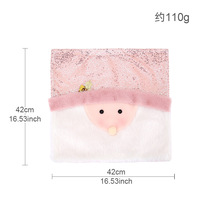 Coussin décoratif de Noël 3D en velours doux, motif bonhomme de neige et renne, carré, pour canapé, cadeau de fêtes